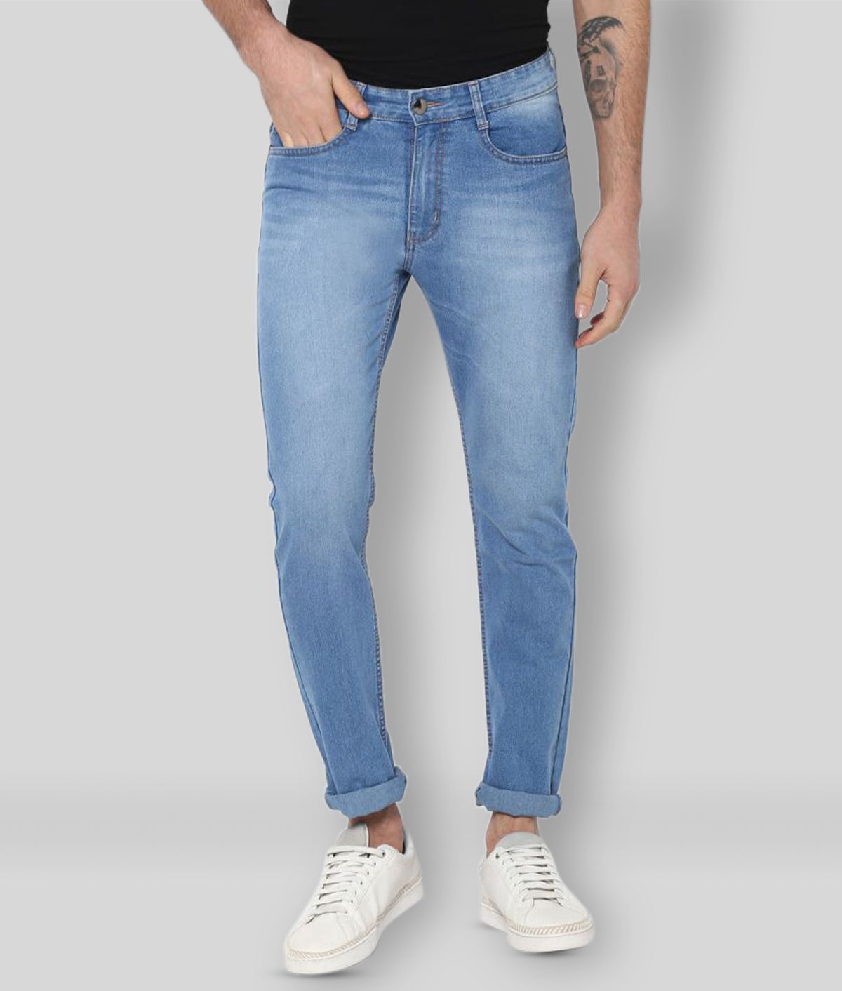     			Urbano Fashion - Light Blue Cotton Blend Slim Fit Men's Jeans ( Pack of 1 )