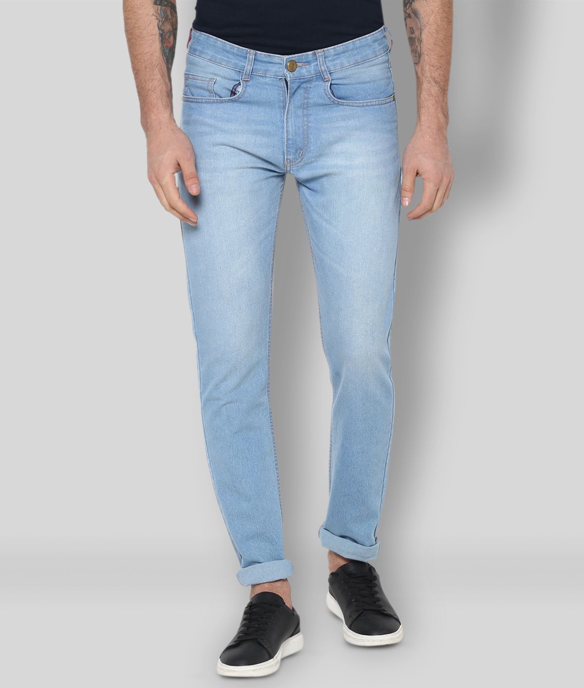     			Urbano Fashion - Light Blue Cotton Blend Slim Fit Men's Jeans ( Pack of 1 )