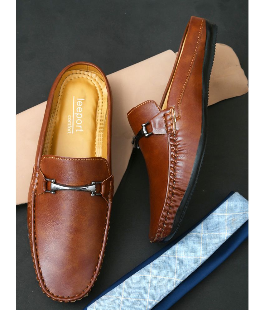 Leeport - Tan Men's Penny loafers