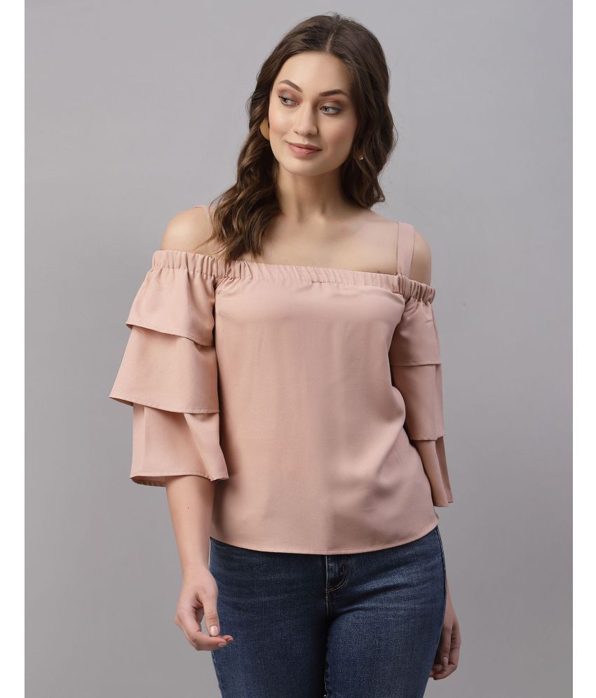     			Selvia - Peach Polyester Women's Regular Top ( Pack of 1 )