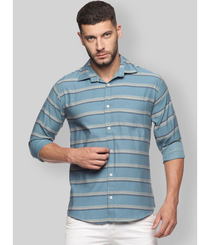     			YHA - Teal Cotton Regular Fit Men's Casual Shirt ( Pack of 1 )