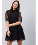 Rare - Black Polyester Women's Fit And Flare Dress ( Pack of 1 )