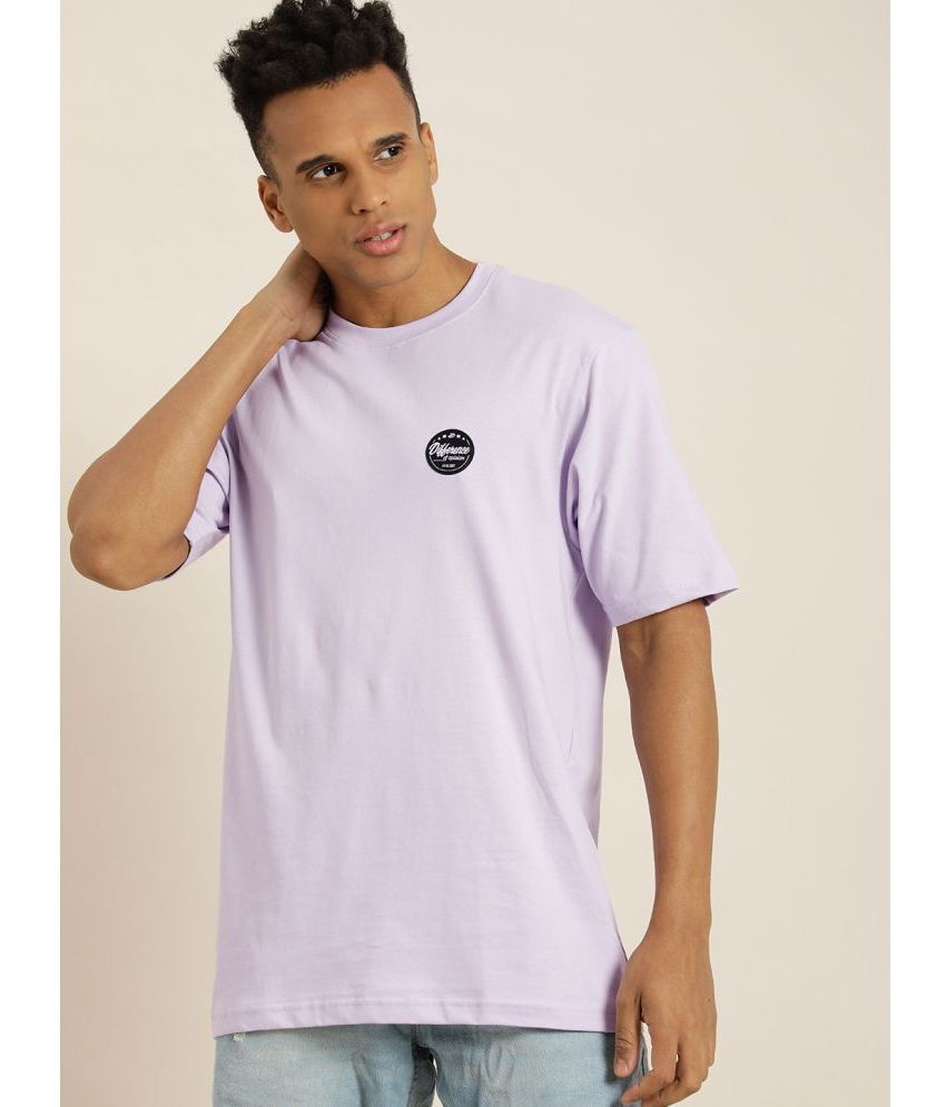     			Difference of Opinion - Purple Cotton Oversized Fit Men's T-Shirt ( Pack of 1 )