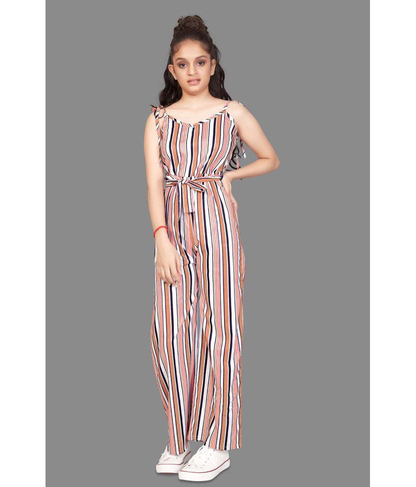    			Fashion Dream - Peach Crepe Girls Jumpsuit ( Pack of 1 )