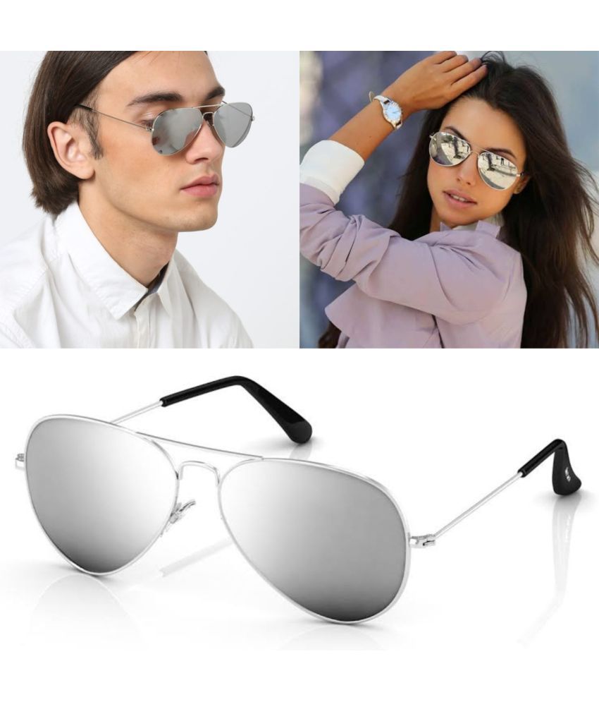     			RESIST EYEWEAR - Silver Pilot Sunglasses ( Pack of 1 )