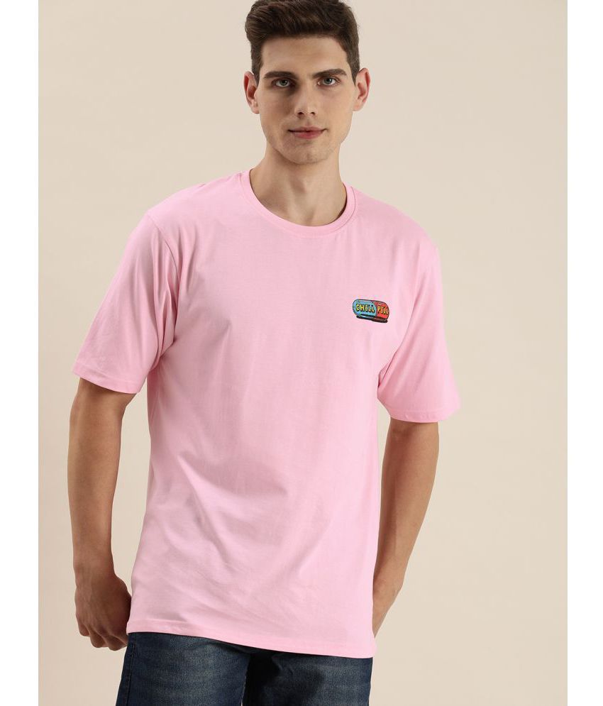     			Difference of Opinion - Pink Cotton Oversized Fit Men's T-Shirt ( Pack of 1 )