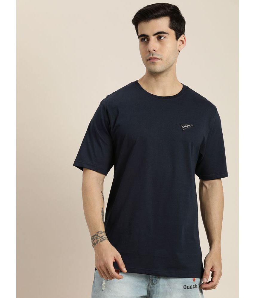     			Dillinger - Navy Blue Cotton Oversized Fit Men's T-Shirt ( Pack of 1 )