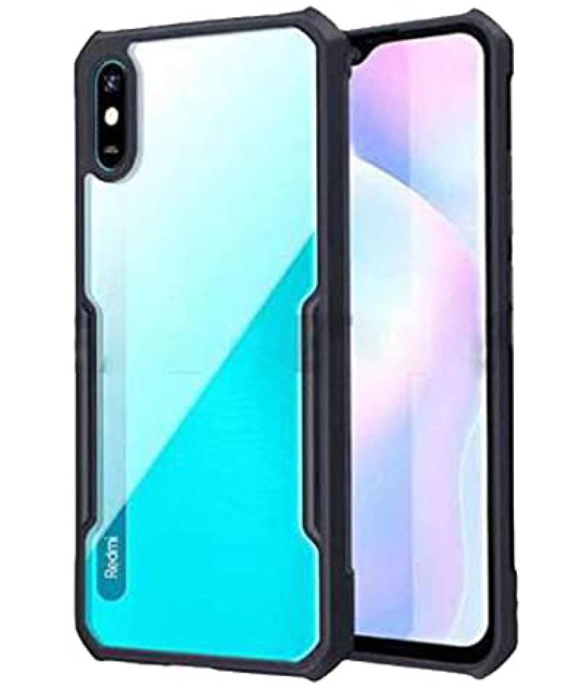     			Kosher Traders - Black Hybrid Bumper Covers Compatible For Xiaomi Redmi 9A ( Pack of 1 )