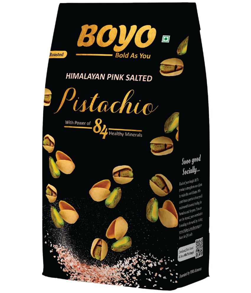     			BOYO Roasted Pistachios 200 gms- Himalayan Pink Salted - Dry Roasted