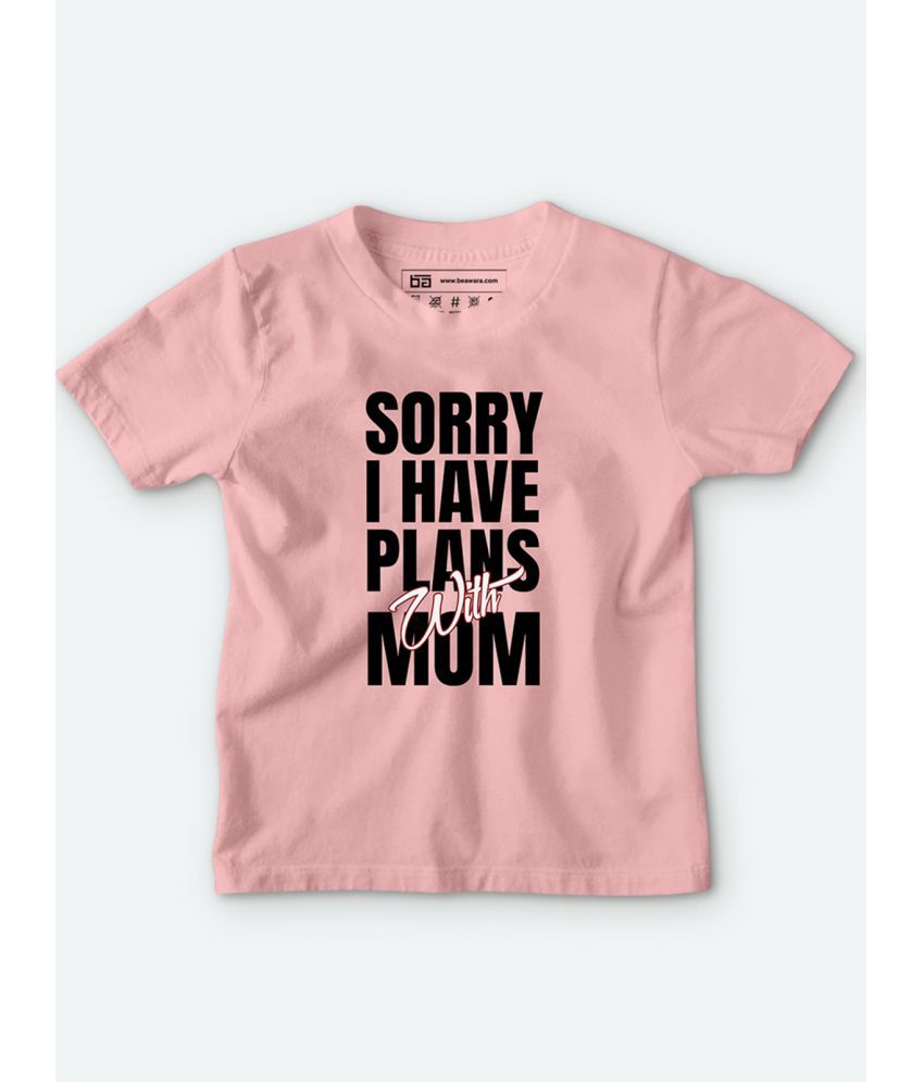 Be Awara - Baby Pink Cotton Boy's T-Shirt ( Pack of 1 )