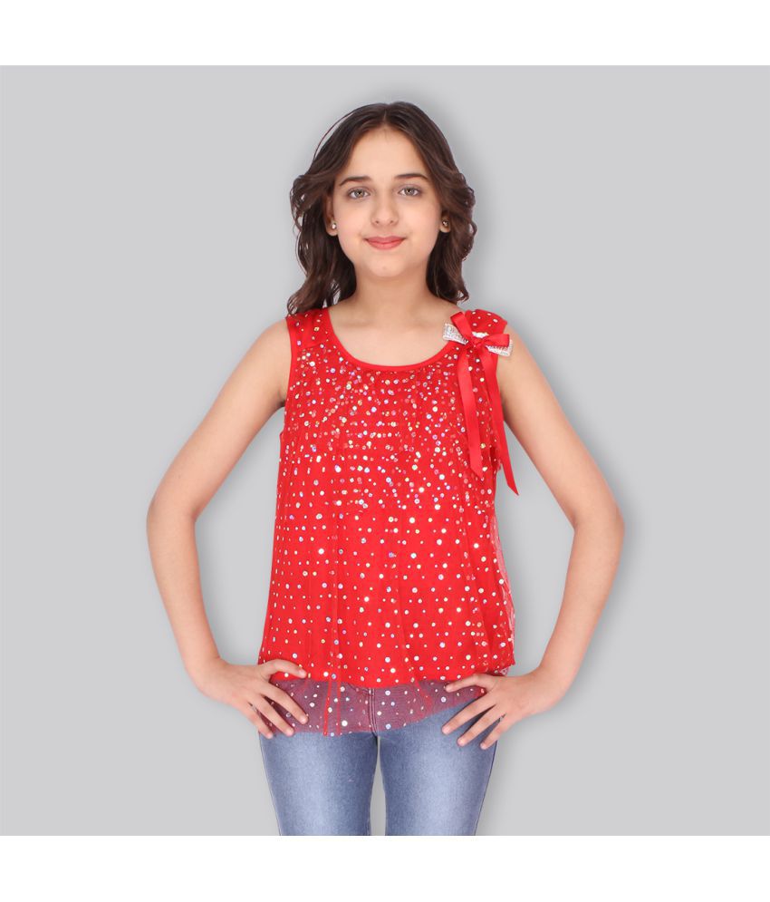     			Cutecumber - Red Top For Baby Girl ( Pack of 1 )