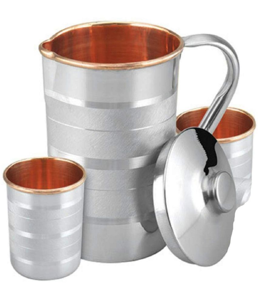     			Raghav Tableware - Copper Jug & Glasses Sets 1500 ml ( Pack of 3 )