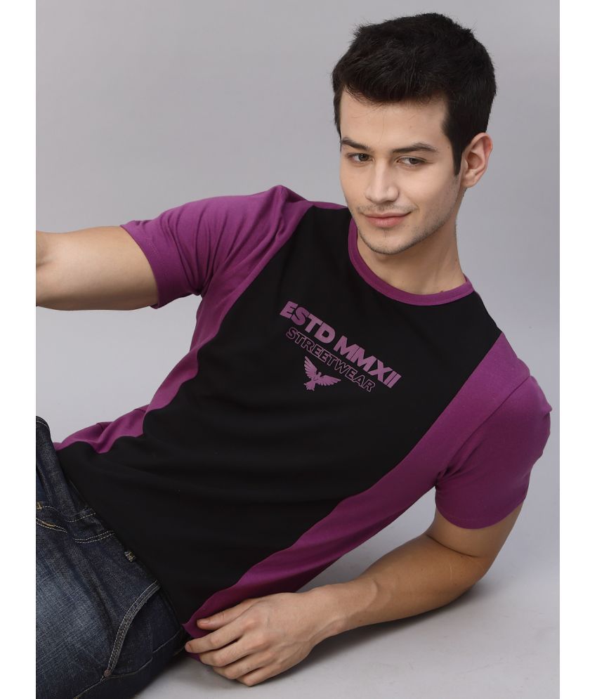 Rigo - Purple Cotton Slim Fit Men's T-Shirt ( Pack of 1 )