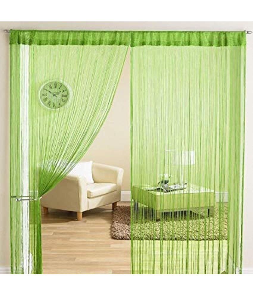     			YUTIRITI Solid Semi-Transparent Eyelet Curtain 7 ft Single- Multi