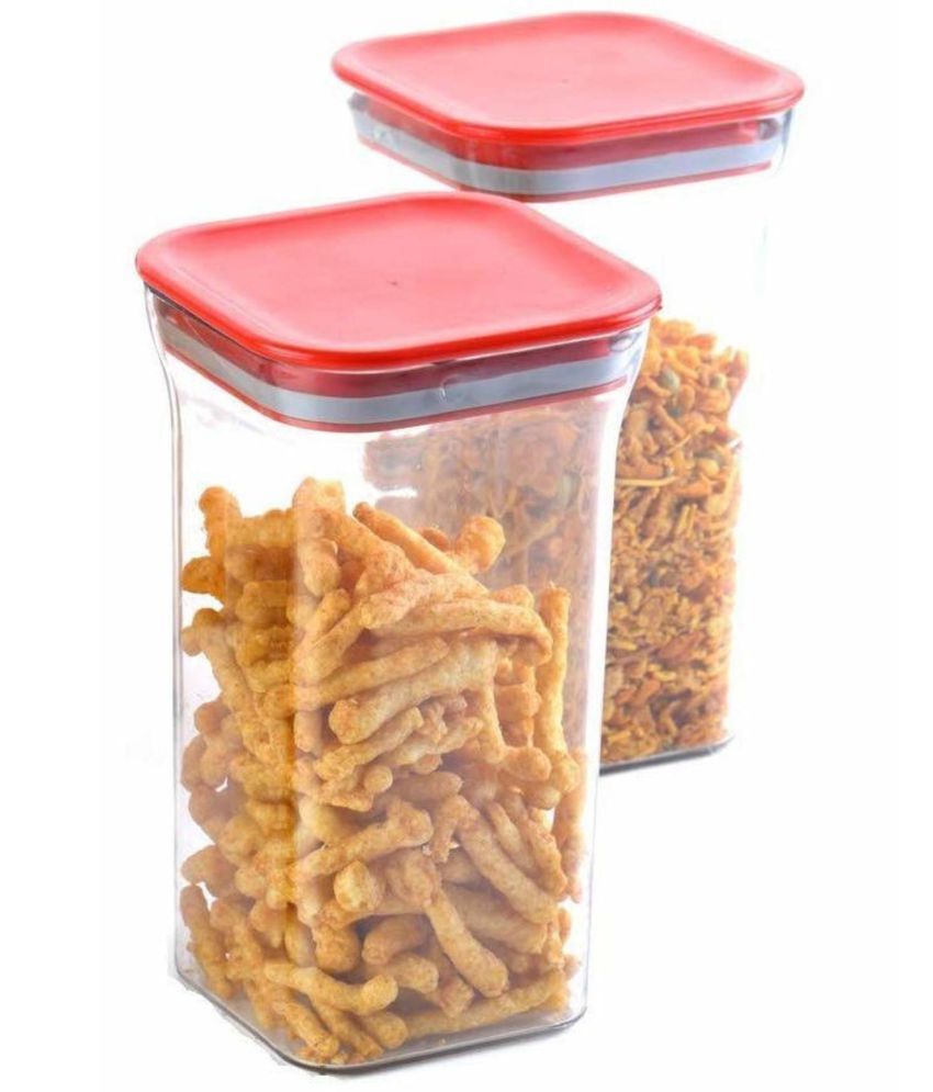     			Analog kitchenware - Red Polyproplene Food Container ( Pack of 2 )