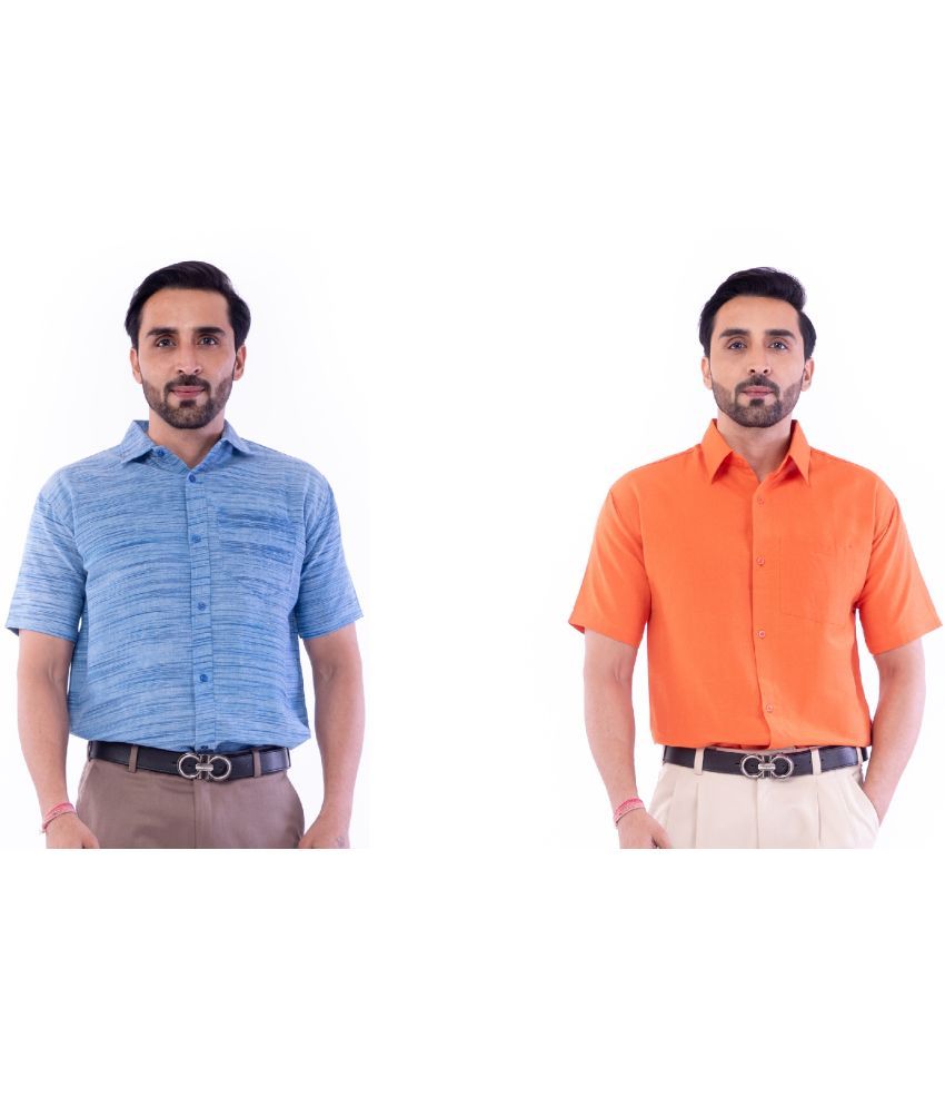     			DESHBANDHU DBK - Multi Cotton Regular Fit Men's Formal Shirt ( Pack of 2 )