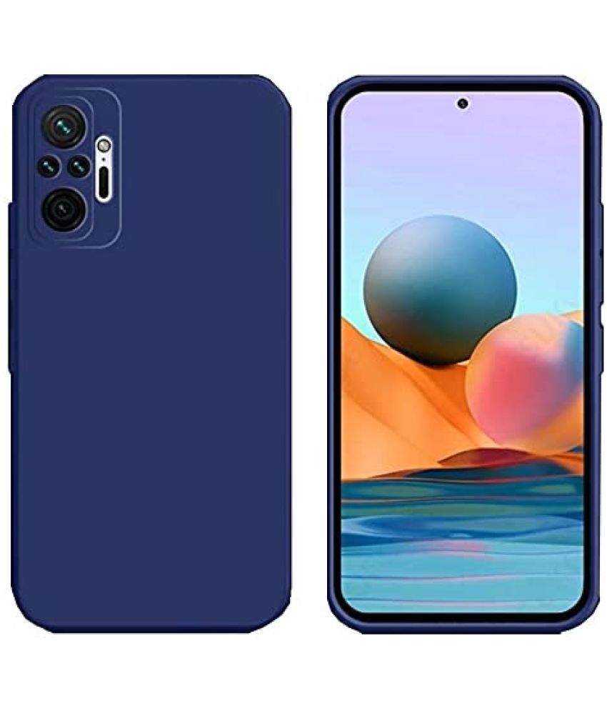     			Doyen Creations - Blue Plain Cases Compatible For Xiaomi Redmi Note 10 ( Pack of 1 )