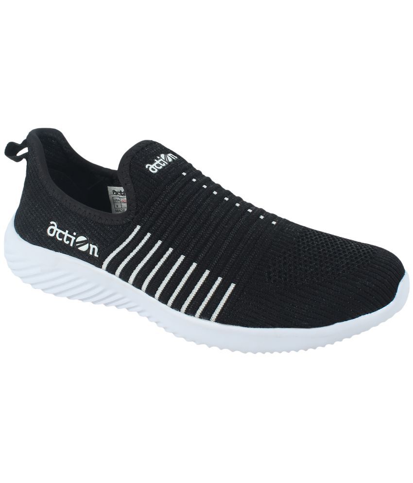    			Action - AM 760-F.Blk-Wht Black Men's Sports Running Shoes