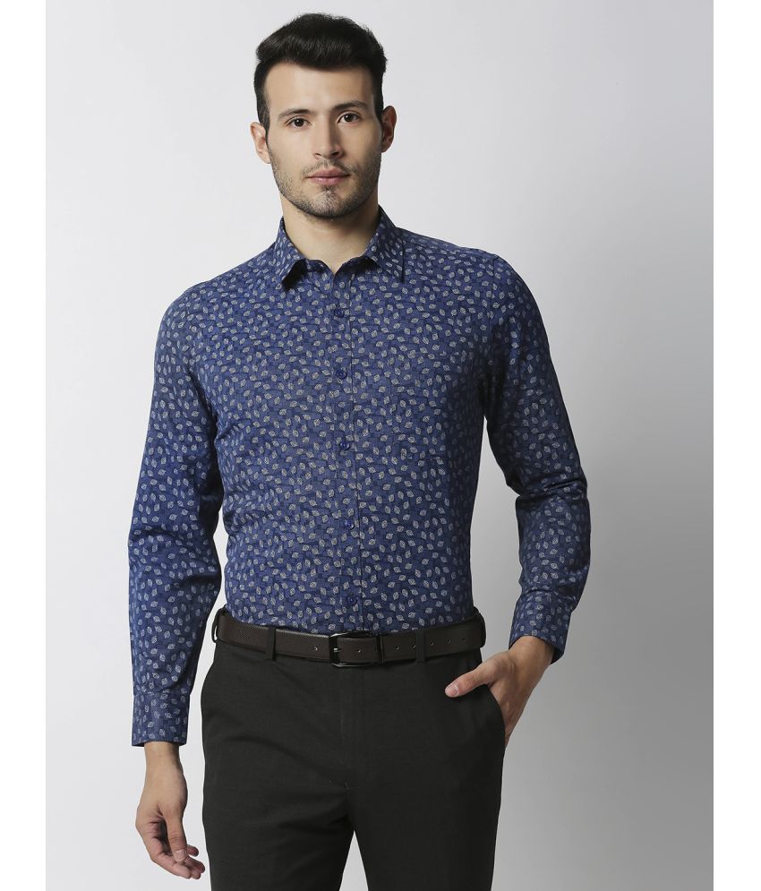     			Solemio - Navy Cotton Regular Fit Men's Formal Shirt ( Pack of 1 )