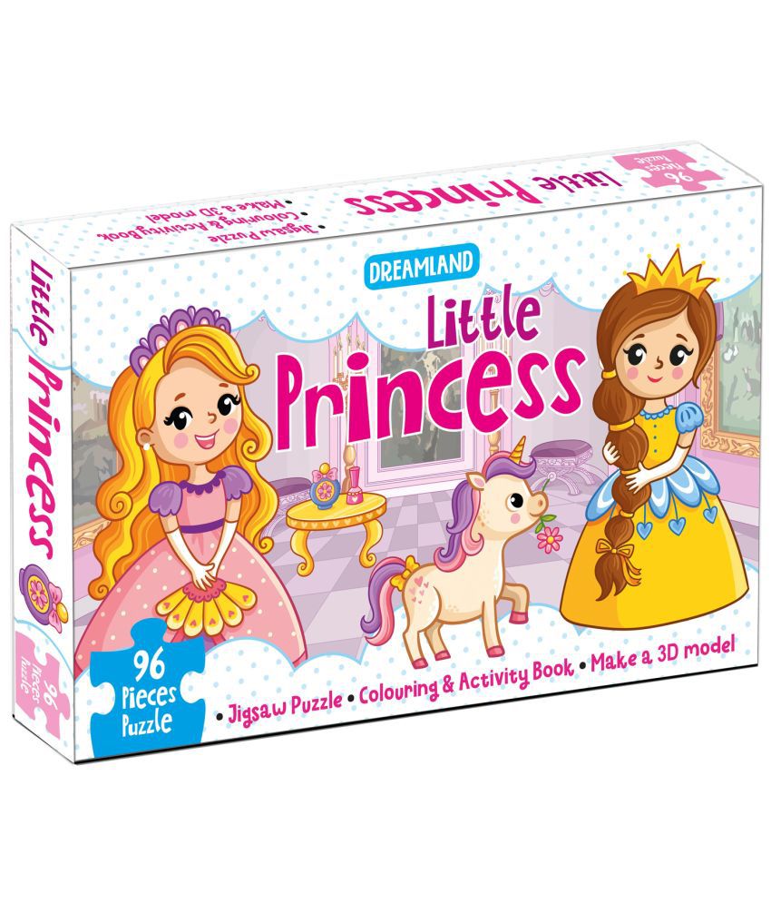     			Little Princess Jigsaw Puzzle for Kids - 96 Pcs | With Colouring & Activity Book and 3D Model