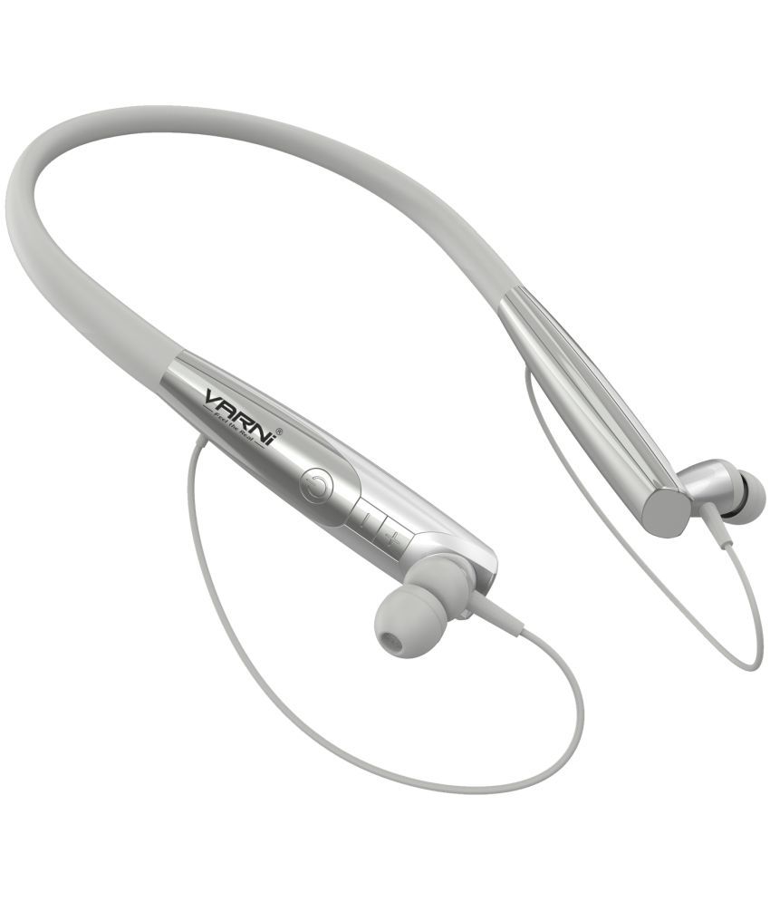 Varni Xone White Neckband Wireless With Mic Headphones/Earphones White