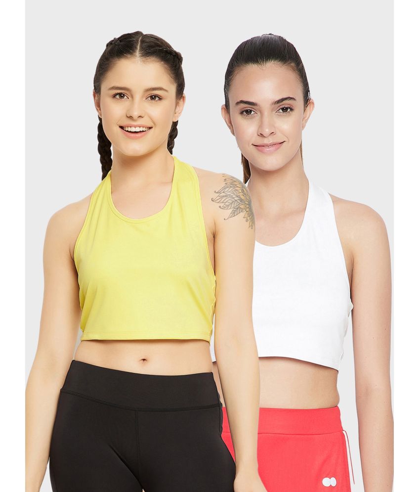     			Clovia Multi Polyester Croptop - Pack of 2