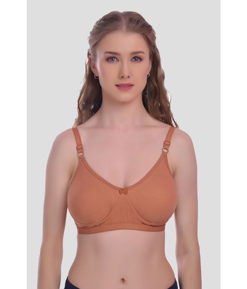     			Elina Cotton Non Padded Women's T-Shirt Bra ( Brown )