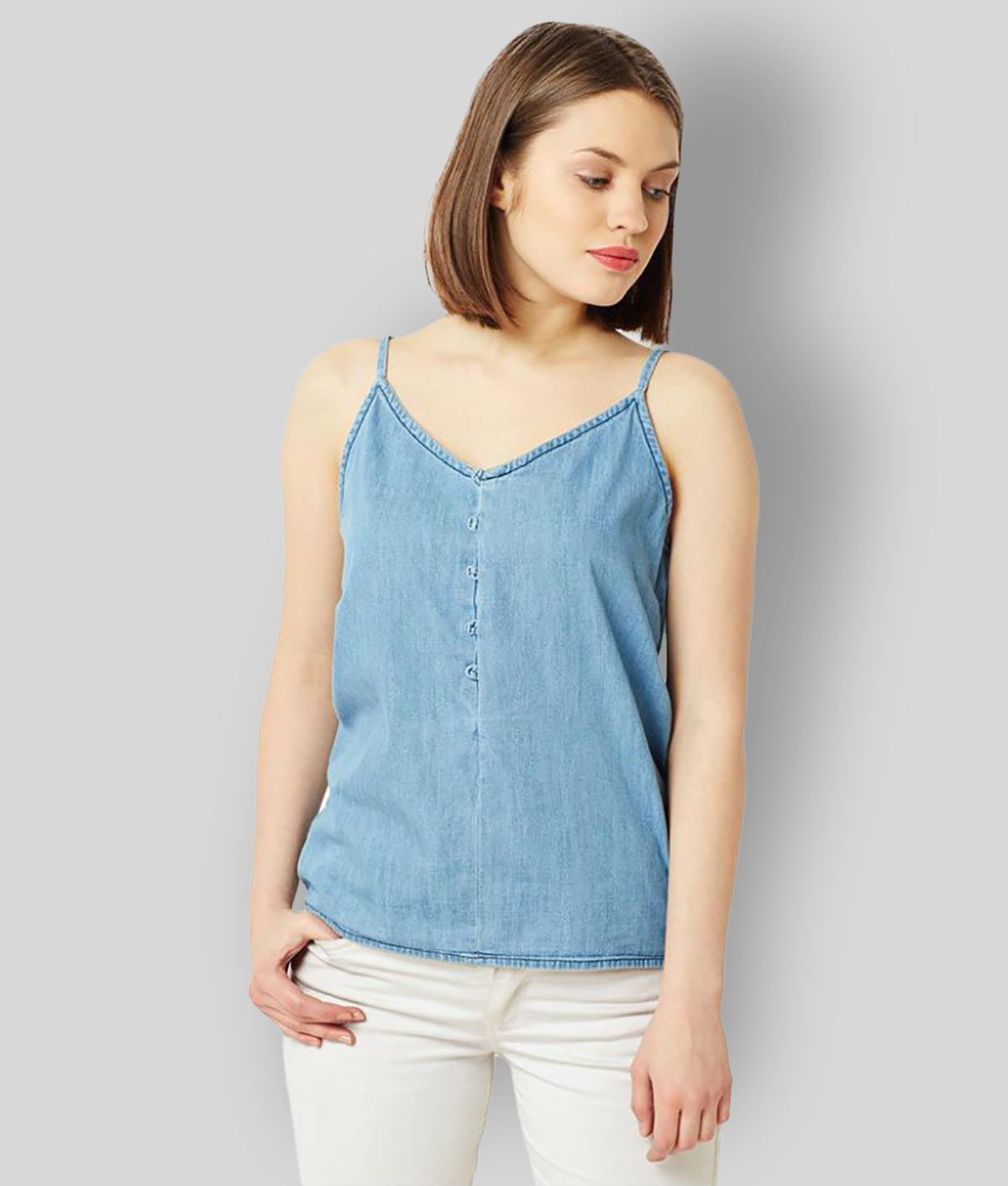     			Miss Chase - Blue Denim Women's Regular Top ( Pack of 1 )