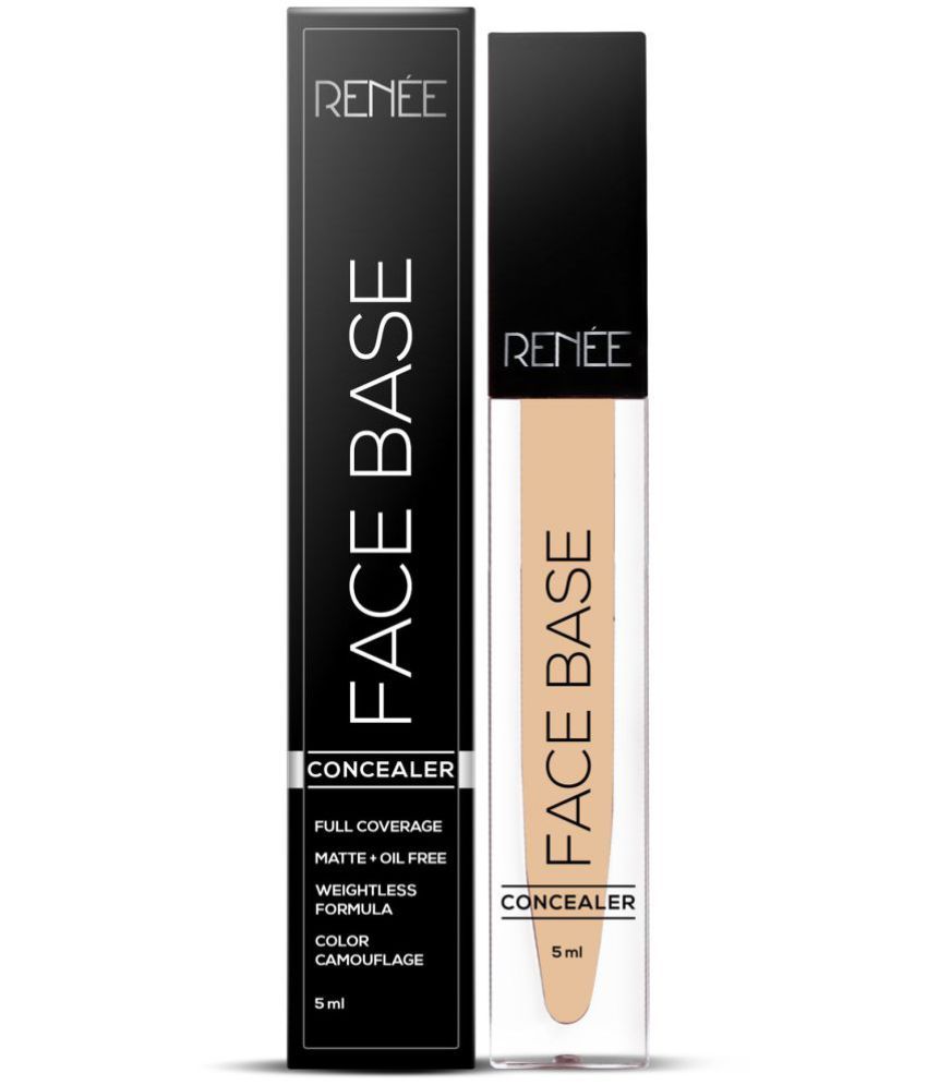     			RENEE Face Base Liquid Concealer - Vanilla, Enriched With Jojoba Oil, Weightless, Long-lasting, 5ml