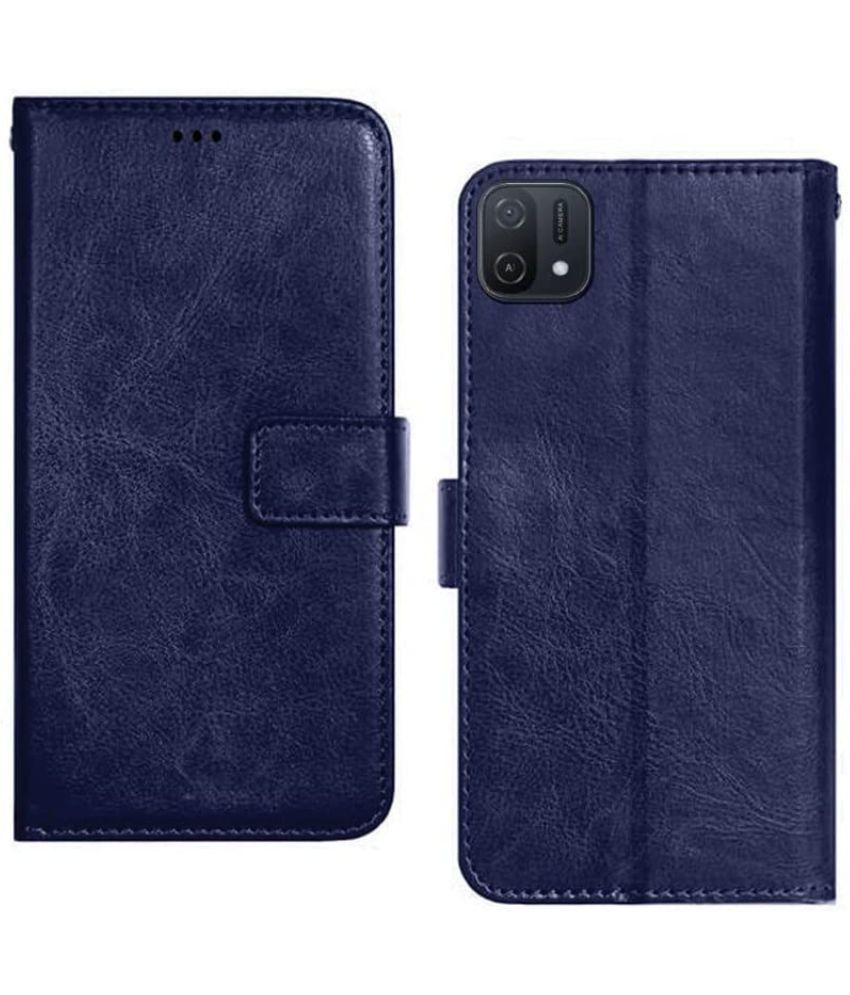     			Doyen Creations - Blue Flip Cover Compatible For Oppo A16K ( Pack of 1 )