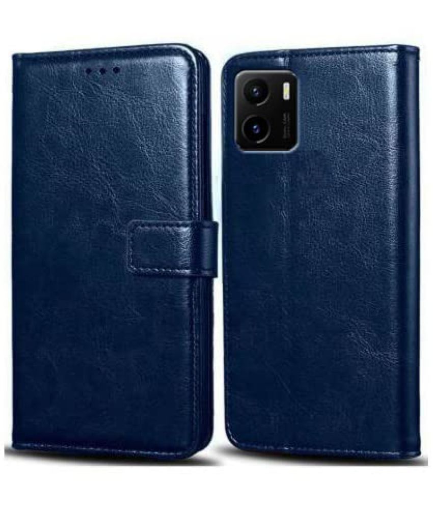     			Megha Star - Blue Flip Cover Compatible For Vivo Y15S ( Pack of 1 )