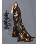 ANAND SAREES - Black Georgette Saree With Blouse Piece ( Pack of 1 )