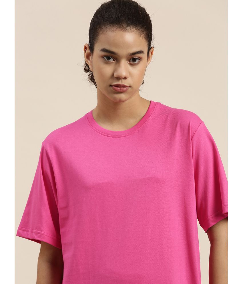     			Dillinger - Pink Cotton Loose Fit Women's T-Shirt ( Pack of 1 )