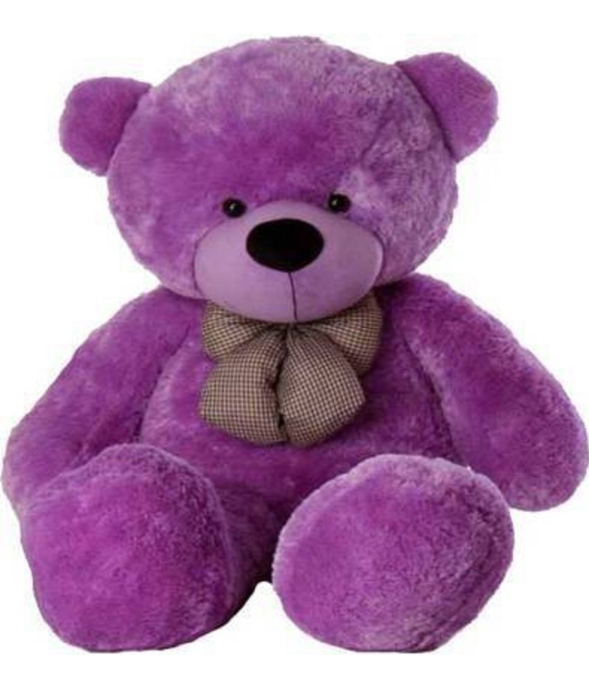    			KIDS WONDERS 3 FEET Teddy Bear / high Quality / Neck brow / Cute and Soft Teddy Bear (Purple)
