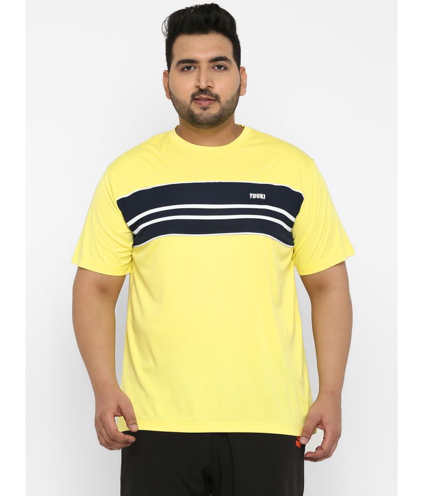     			YUUKI - Yellow Polyester Regular Fit Men's T-Shirt ( Pack of 1 )