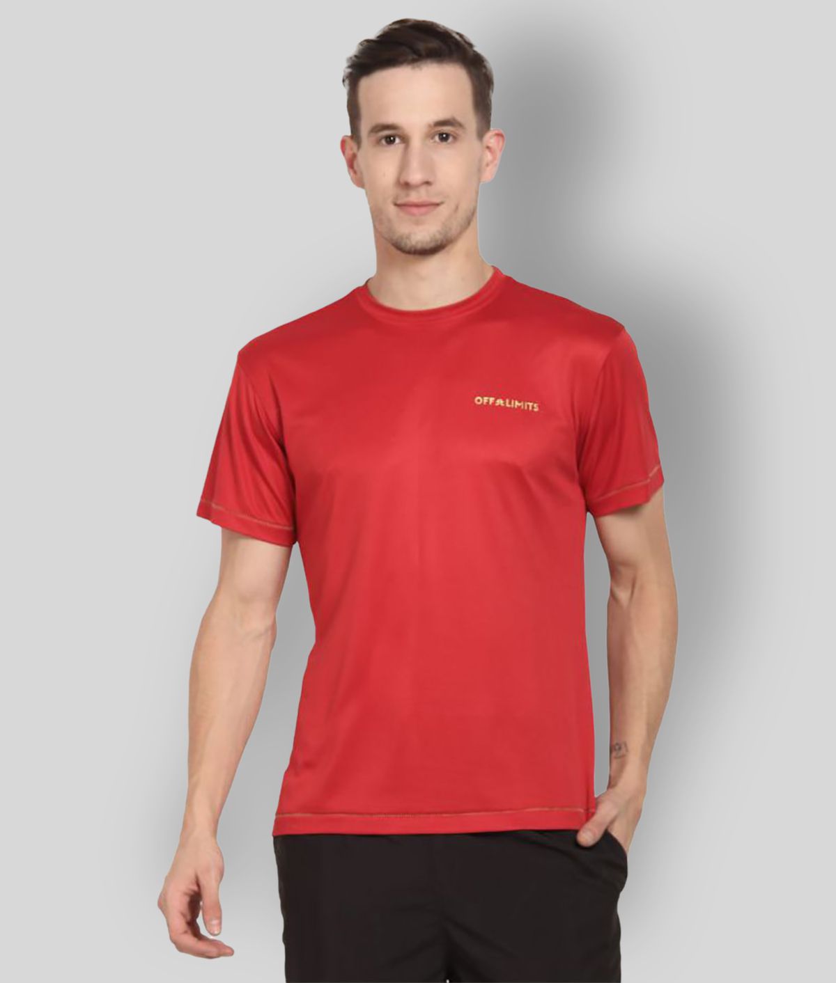     			OFF LIMITS - Red Polyester Regular Fit Men's T-Shirt ( Pack of 1 )