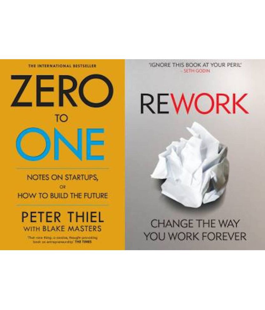     			Zero To One + Rework (Set Of Two) (Paperback, ERIC RIES, Heinemeier Hansson David)  (Paperback, PETER THEIL, Jason Fried & David Heinemeier Hansson)
