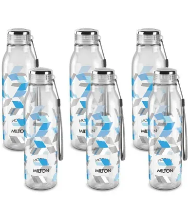 MILTON Helix 1000 Pet Water Bottle, Set of 4, 1 Litre Each, 100% Leak Proof