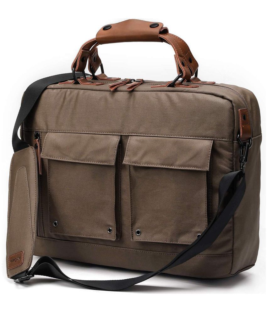     			Aircase - Brown Solid Messenger Bag