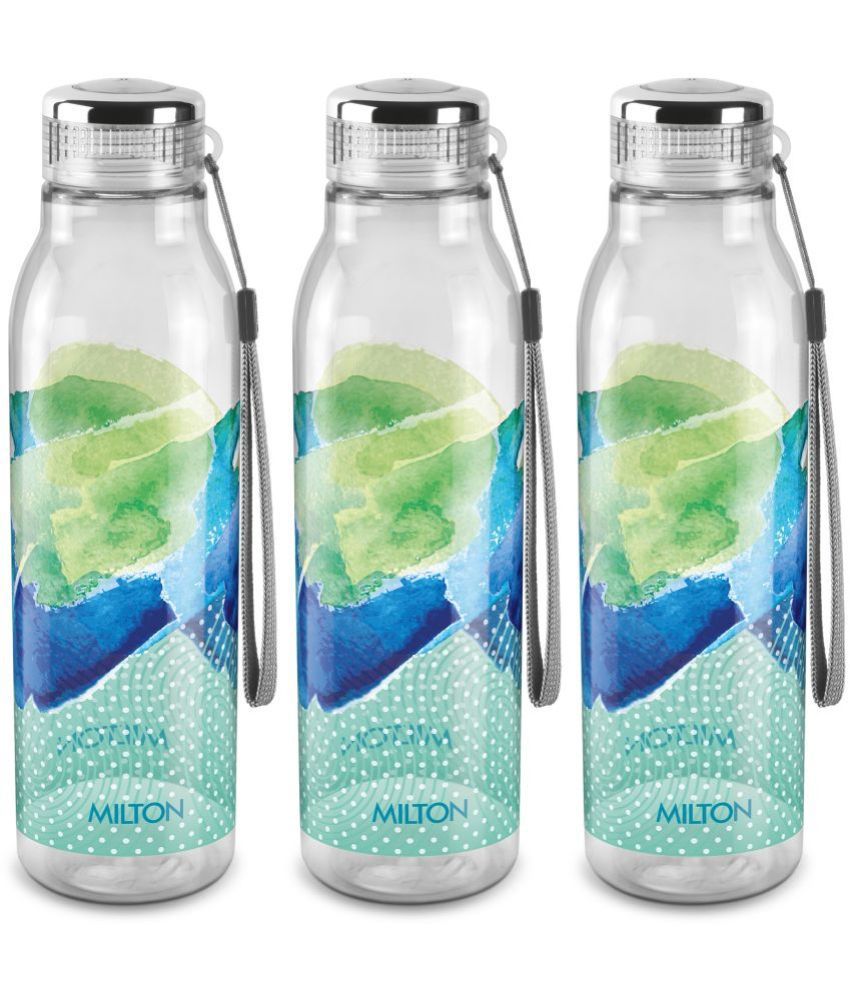    			Milton Helix 1000 Pet Water Bottle, Set of 3, 1 Litre Each, Green