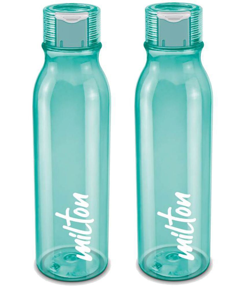     			Milton Name Tag Pet Water Bottle, Set of 2, 1 Litre Each, Green