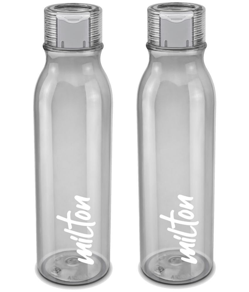     			Milton Name Tag Pet Water Bottle, Set of 2, 1 Litre Each, Grey