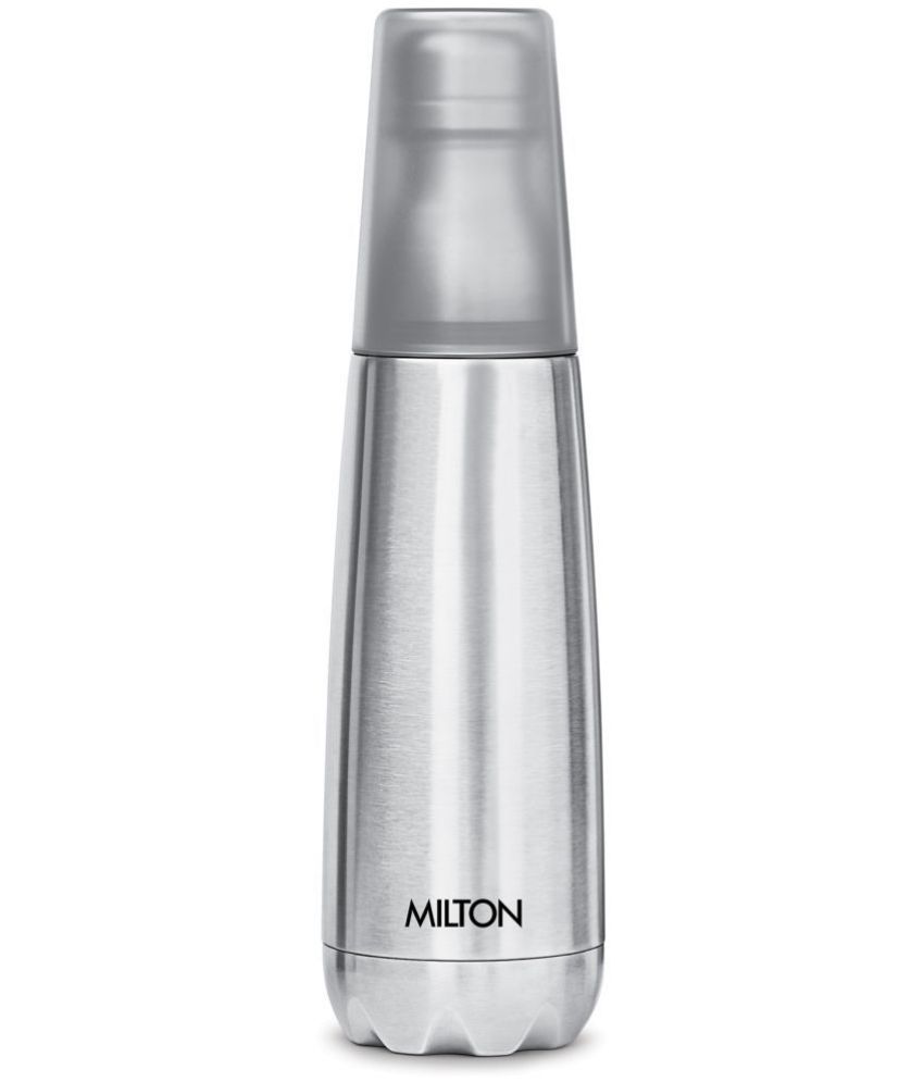     			Milton Vertex 1000 Thermosteel Hot or Cold Water Bottle with Unbreakable Tumbler, 1000 ml, Silver