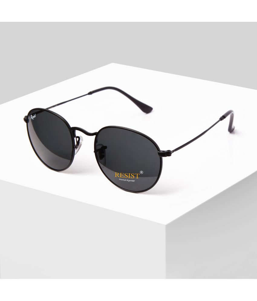     			RESIST EYEWEAR - Black Round Sunglasses ( Pack of 1 )