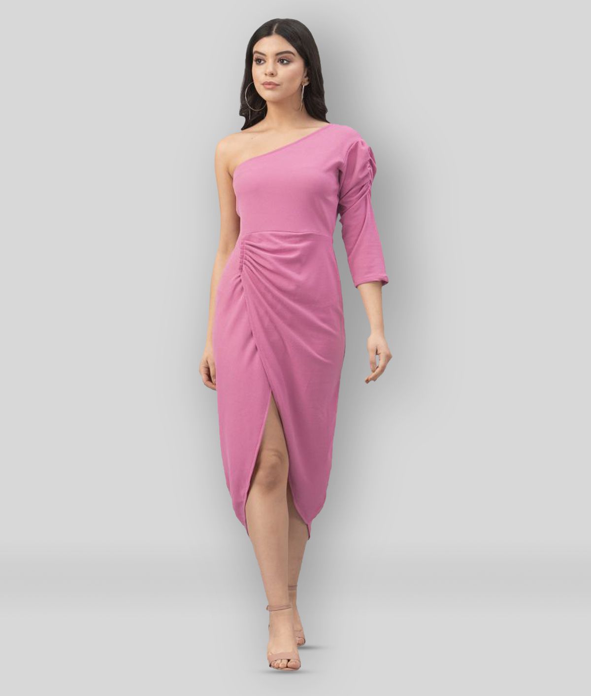     			Selvia - Pink Cotton Blend Women's Bodycon Dress ( Pack of 1 )