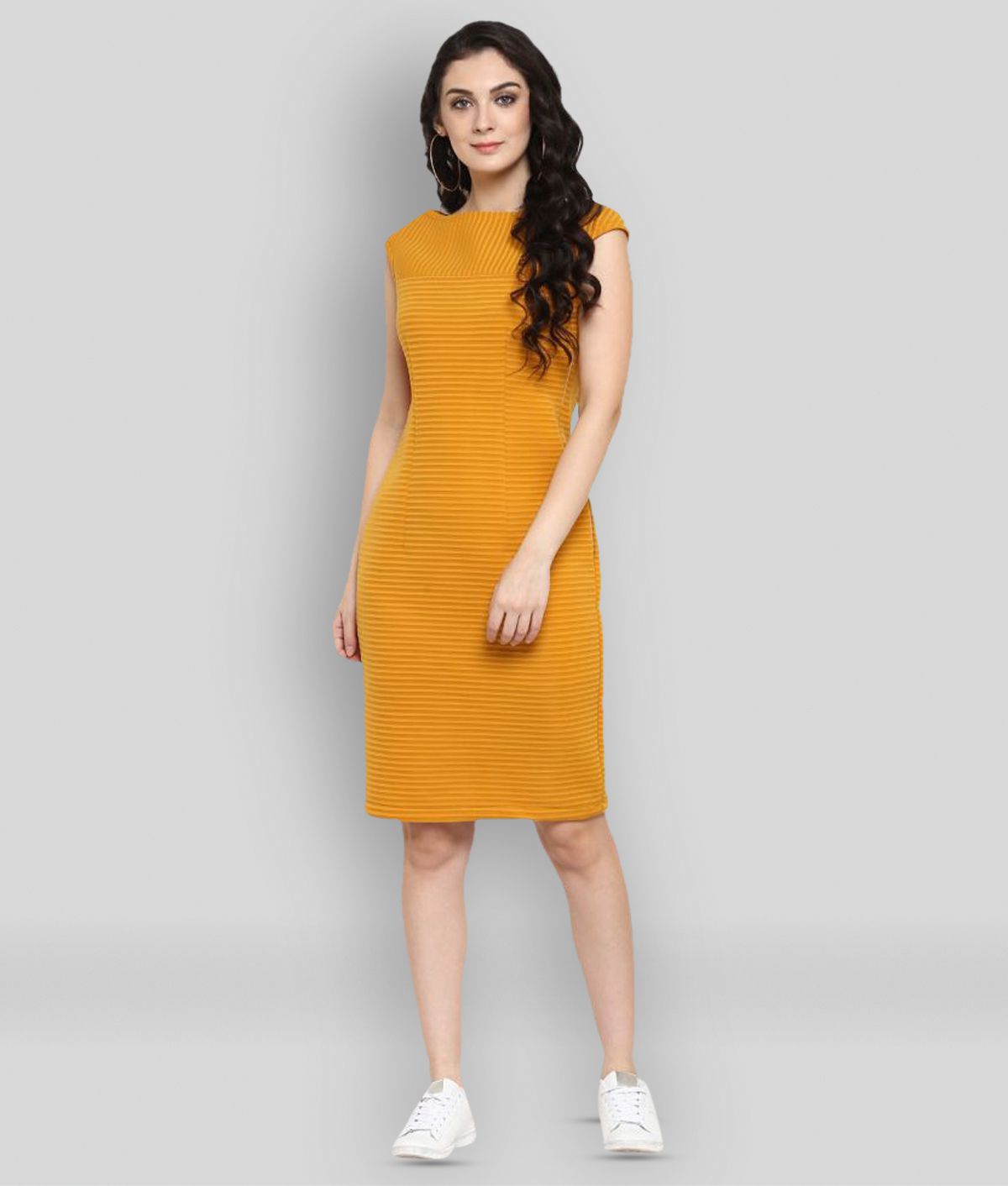     			Zima Leto - Yellow Polyester Women's Shift Dress ( Pack of 1 )