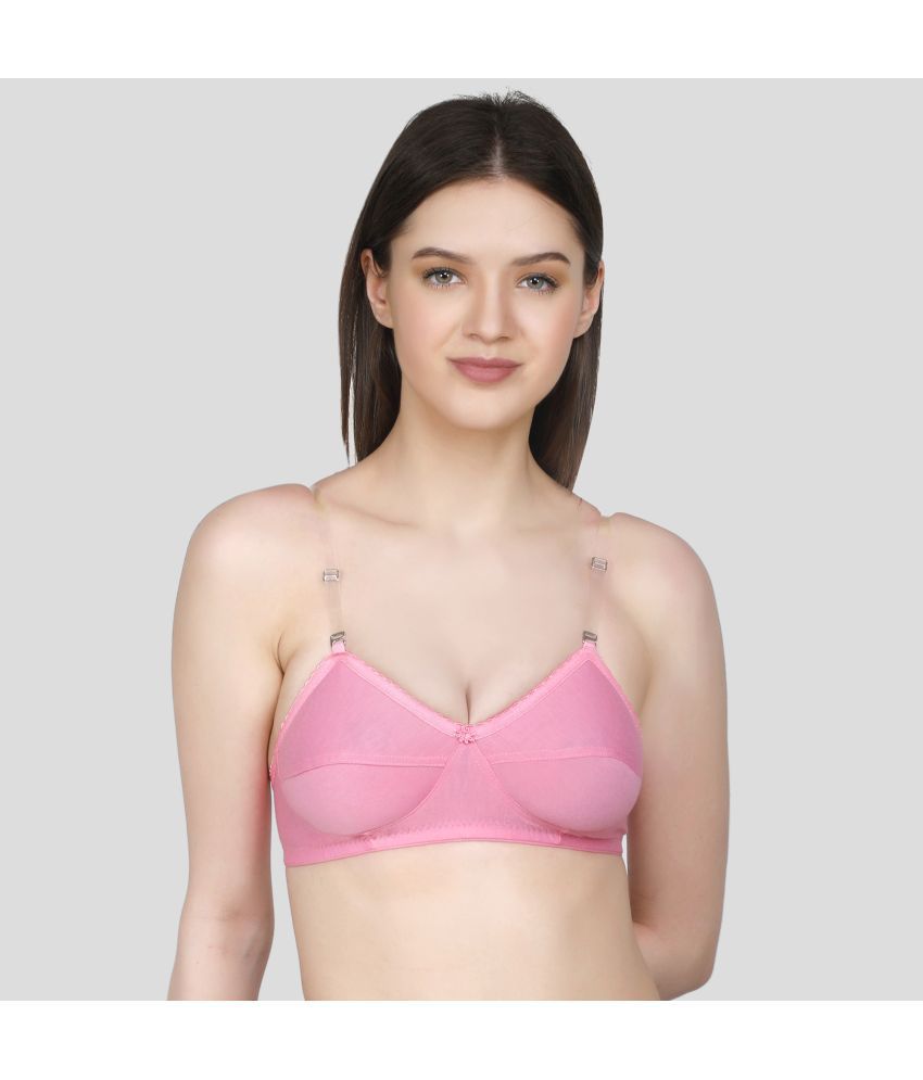     			TCG - Pink Cotton Blend Non Padded Women's Push Up Bra ( Pack of 1 )