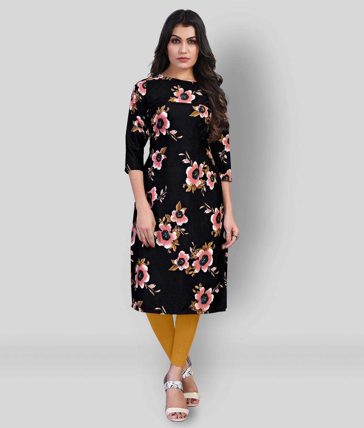     			BROTHERS DEAL - Multicolor Crepe Women's Straight Kurti