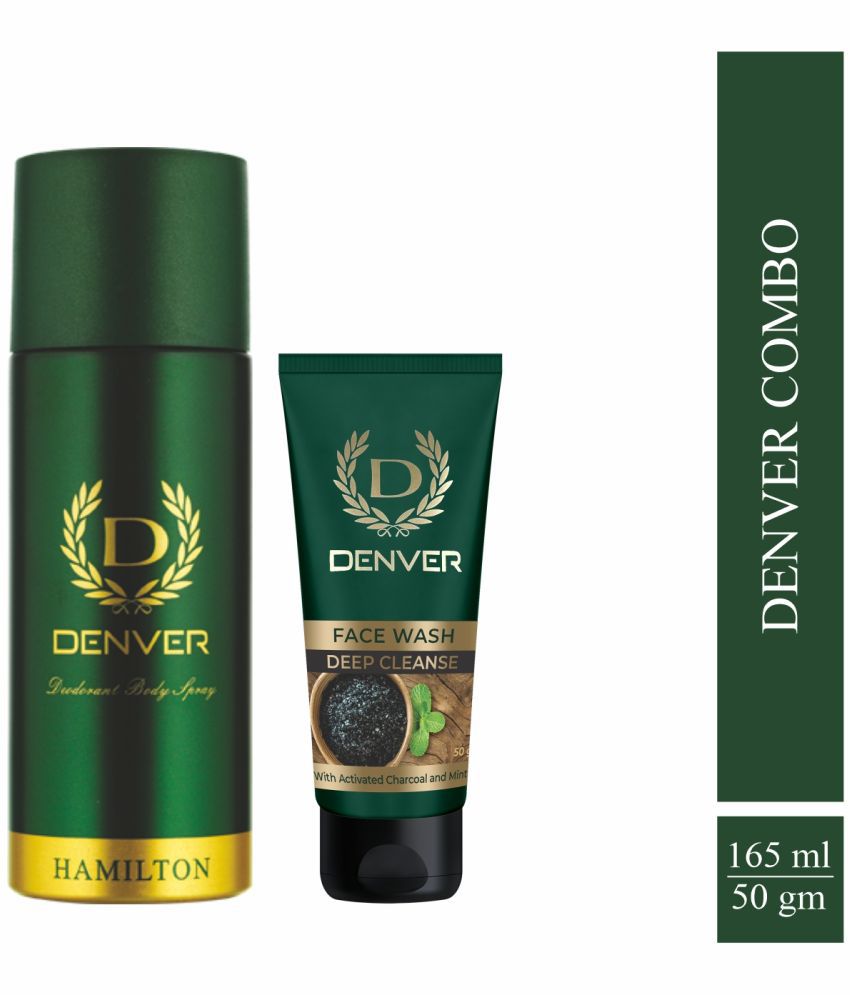     			Denver Hamilton Deo 165ml & Deep Cleanse face Wash Pack of 2 Combo 
