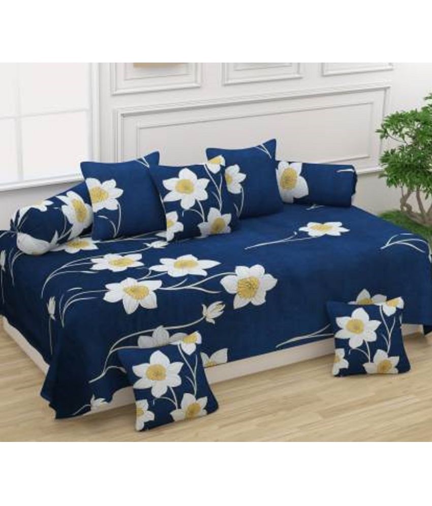     			Home Style Polyester Multi Abstract Diwan Set 8 Pcs Set of 3